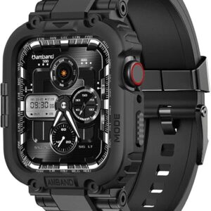Limited time deal 20 percent savings-20% amBand Bands Compatible with Apple Watch 9/8/7/SE (2nd)/SE/6/5/4 45mm/44mm Case for Men,